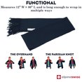 thumbnail image 4 of Alpine Swiss Mens Plaid Scarf Ultra-Soft Winter Shawl Warm Lightweight Cold-Weather Gear Shawl Solid Navy, 4 of 6