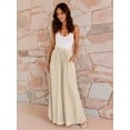 thumbnail image 5 of Womens Tie Waist Wide Leg Summer Pants with Drapery Casual Trousers Comfortable and Chic Wear Color M, 5 of 9