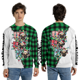 thumbnail image 3 of Lotusprinthandmade Pug Ho Ho Ho Merry Christmas Multicolor Print Crew-neck Sweatshirt 3D (Made in Vietnam) S-5XL (S), Winter Pug-Themed Sweatshirt, 3 of 5