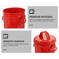 thumbnail image 4 of PAMINGONO Sturdy Red Metal Storage Bucket for Desk Stationery and Waste, 4 of 8