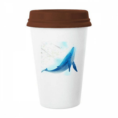 

Cetacean Ocean Leisurely Fish Mug Coffee Drinking Glass Pottery Cerac Cup Lid