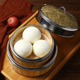 thumbnail image 2 of Stainless Steel Steamer Pot Dumpling Steamer Steaming Cookware Dim Sum Steamer Chinese Food Steamer, 2 of 3