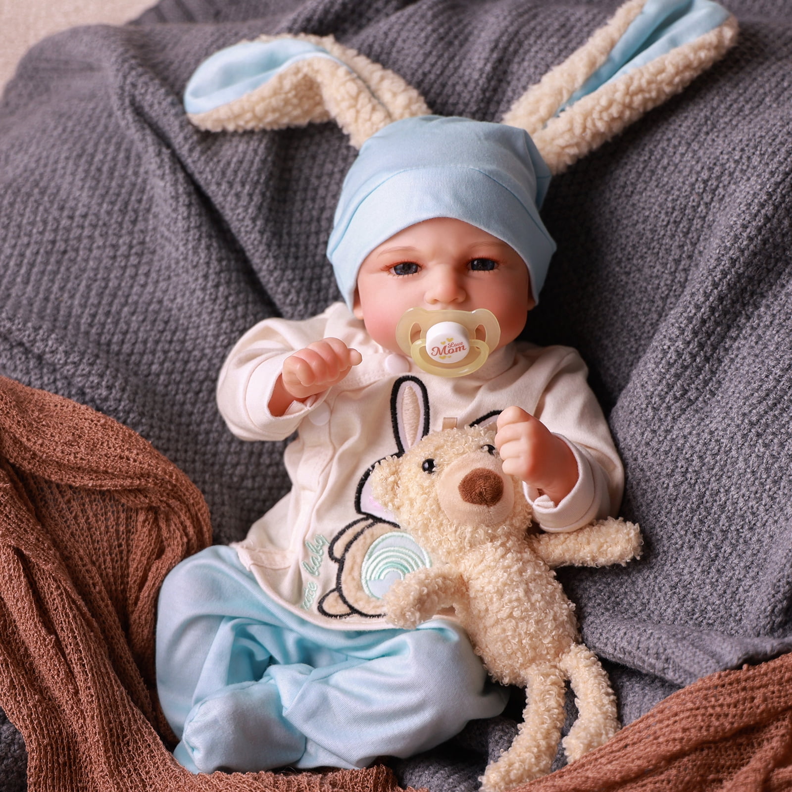 RSG Lifelike Reborn Baby Dolls 20 inch Soft Cloth Body Baby Dolls Adorable Playful Real Life Baby Dolls with Gift Box for Kids Age 3+