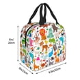 thumbnail image 2 of Pofeuu Animals Print Lunch Bag Lunch Box Large Capacity Insulated Lunch Bag for Adult, Leakproof Reusable Lunch Tote Bags for Work, 2 of 5