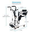 thumbnail image 7 of Hydraulic Patient Lift Transfer Chair with Adjustable Height, Portable 4-in-1 Multifunctional Wheelchair for Home, Bathroom Wheelchair Shower Chair , Electric Lift Transfer Chair for Elderly, 7 of 7