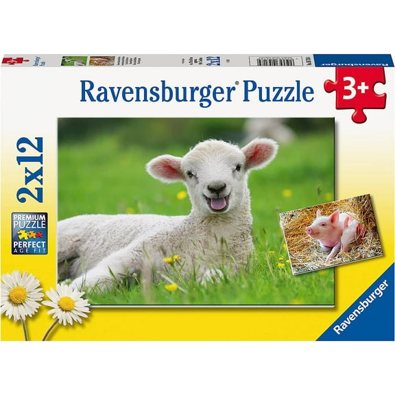 Ravensburger Children's Puzzle - 05718 Our Farm Animals - 2 x 12 Pieces Puzzle for Children from 3 Years