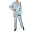 thumbnail image 2 of AMERTEER Women‘s Cute Pyjamas Set  Spring Autumn Cute Polka Dot Print Long Sleeve Pyjamas Top Trousers Set  Blue  L, 2 of 11