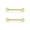 Gold IP Aurora Boreal, variant on Pair of Push In Nipple Barbell with Cubic Zirconia 14g
