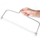 thumbnail image 4 of Cortador de tartas de acero inoxidable, 2 hilos, altura regulable, cortador de base para tartas, apto para lavavajillas, 34 cm, plateado, 4 of 7