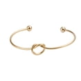 thumbnail image 1 of Pulsera de nudo de amor de acero inoxidable de 2 mm de espesor, pulsera abierta en forma de corazón, pulsera con nudo, brazalete, joyería, 1 of 6