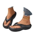 thumbnail image 3 of RotHome Orthopedic Sandals Plantar Fasciitis Flip Flops Arch Support Cushioning Shock-Absorbing Lightweight Sandals with Arch Support for Women Flip Flops for Women, 3 of 9