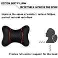 thumbnail image 2 of 2 uds cojines para reposacabezas de coche de cuero PU cojín para descanso del cuello almohada usable suave soporte para el cuello del coche almohada para el cuello del asiento del coche, 2 of 6