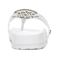 thumbnail image 3 of Circus by Sam Edelman Womens Jules Faux Leather Laser Cut Thong Sandals, 3 of 3