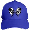 thumbnail image 1 of Race Car Flag Unisex Adjustable Baseball Casquette Hats Sandwich Cap, 1 of 8