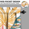 thumbnail image 5 of Kitchen Curtains 36 Inch Short - 3 Panel Set, Rod Pocket Window Curtain with Tropical Leaf Botanical Print, 100% Polyester for Farmhouse, Cafe, Kitchen, Bedroom, Easy Wash, 5 of 6