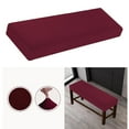 thumbnail image 4 of Abbracc Soft Bench Seat Slipcover Cover Rectangle Dedroom Living Room Bench Red, 4 of 9