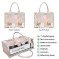 thumbnail image 2 of Large Capacity Tote Bag,Pioneer Flower Floral Print Pattern Handbag Fashion Luxury Tote Bag,15.7"x13"x 5.1" Inches,Laptop Compatible, 2 of 6