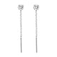 thumbnail image 3 of Pendientes de circonita de plata esterlina Pendientes de amor Pendientes de estrella de diamantes con destellos de primavera y verano Pendientes de nicho Advanced Sense Temperamento, 3 of 6