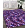 thumbnail image 2 of Ahgly Company Indoor Rectangle Patterned Dark Purple Area Rugs, 2' x 4', 2 of 6