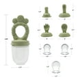 thumbnail image 4 of Minie Joo 7-in-1 Baby Food Feeder & Teether | 3 Pacifier Pouches | Infant Teething Toy & Self-Feeding Set(Green), 4 of 10