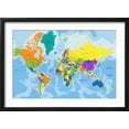 thumbnail image 2 of Art.com Colorful World Political Map with Clearly Labeled, Separated Layers. Vector Illustration. Art Print by Bardocz Peter, Black Frame Wall Art, 23" x 17", 2 of 5