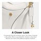 thumbnail image 4 of Bolso bandolera Coach de piel granulada pulida para chaise chalk, 4 of 6