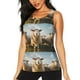thumbnail image 1 of Fotbe Cute Prairie Sheep Herd Blusas Sin Mangas para Mujer – Estilo Casual, Corte Suelto, Slim-Fit, Cuello Redondo Deportivo, Tops de Verano para Gimnasio y Yoga-Medium, 1 of 7