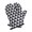 Black and white triangle, variant on Kitchen insulated gloves made of thickened cotton and linen, with a grid to prevent scalding and overheating
