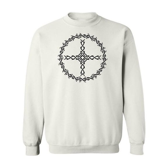 Cross Tattoo Design Sweatshirt Men -Image by Shutterstock, Male Large