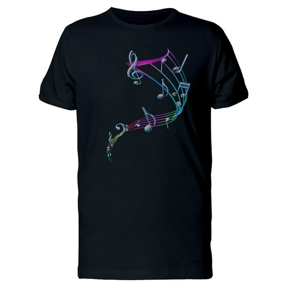 Colorful Musical Notes T-Shirt Men -Image by Shutterstock, Male 3X-Large