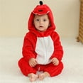 thumbnail image 6 of ATAIKU Baby Animal Dinosaur Onesie Flannel Hooded Romper for Infant Winter Playsuit Jumpsuit for Boys and Girls Toddler Overall Outfit, 6 of 9