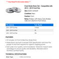 thumbnail image 2 of Front Brake Rotor Set - Compatible with 2013 - 2019 Ford Flex 2014 2015 2016 2017 2018, 2 of 2