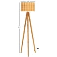 thumbnail image 3 of Safavieh 62.75" Nalani Modern Cane and Iron Floor Lamps, Natural, 3 of 6