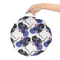 thumbnail image 2 of Geometric Round Floor Cushion with Handle, Contemporary Pattern with Round Squares and Lines, Decorative Pillow for Living Room & Dorms, 18" Round, Violet Grey, by Ambesonne, 2 of 4