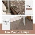 thumbnail image 6 of 6x9 Washable Area Rugs for Bedroom Living Room, Low Pile Thin Rug Solid Color, Non-Slip Carpet Indoor for Home Decor (Brown), 6 of 16