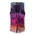 thumbnail image 3 of Vedolay Mens Beach Tank Top Summer Graphic Sleeveless Tee Shirt Gym Tanks(Purple,M), 3 of 5