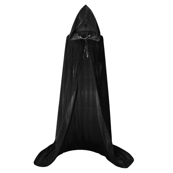 CPNG Adults Unisex Hooded Robe Cloak Long Velvet Lightweight Overcoat Cloak for Halloween Christmas Cosplay Cape Masquerade Dress Up Costumes