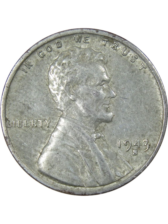 Collectible 1943 S Lincoln Wheat Steel Cent Circulated Penny 1c Coin Collectible