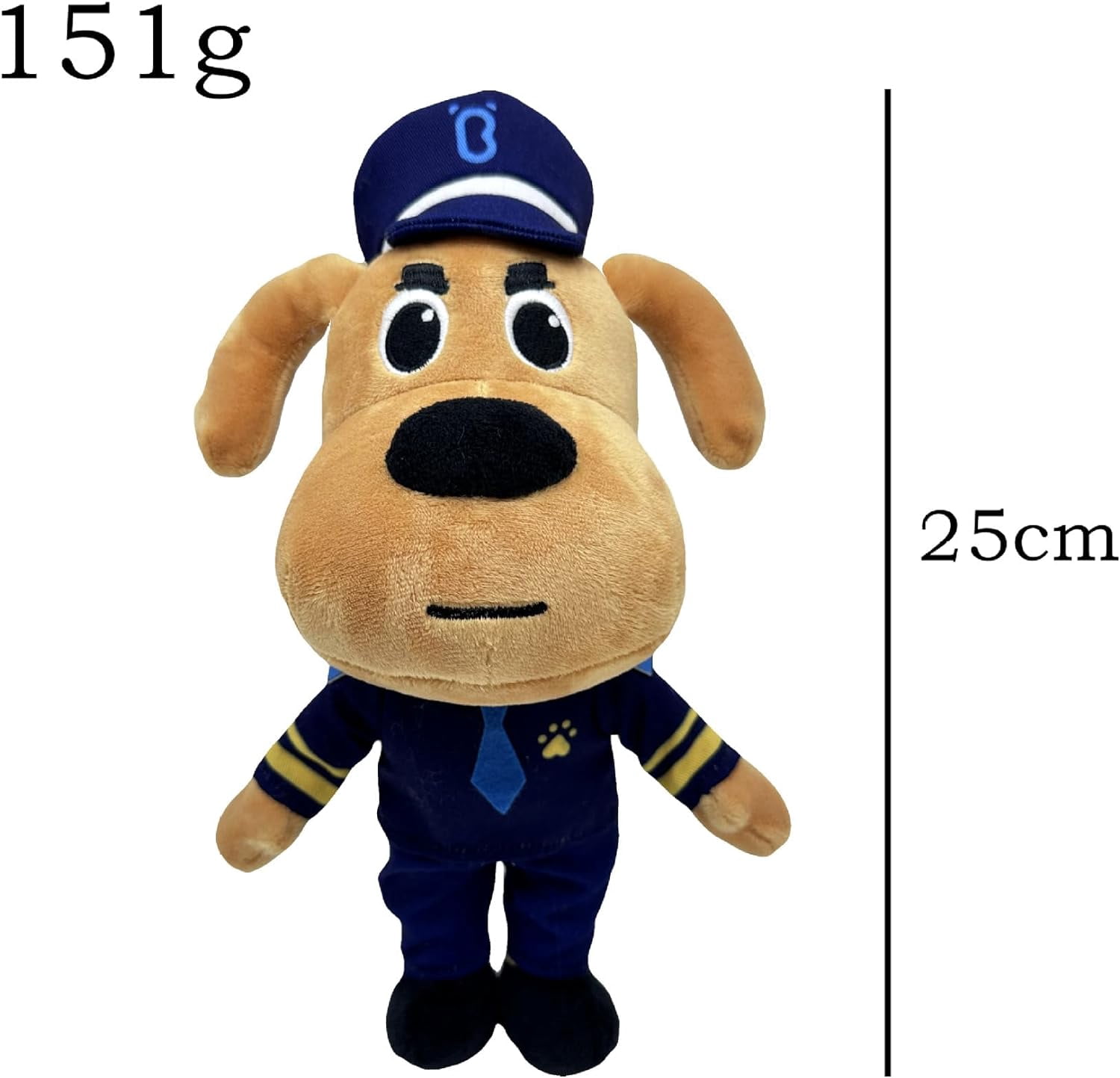 Sheriff Labrador Soft Plush Toy, PP Cotton, 9.8"