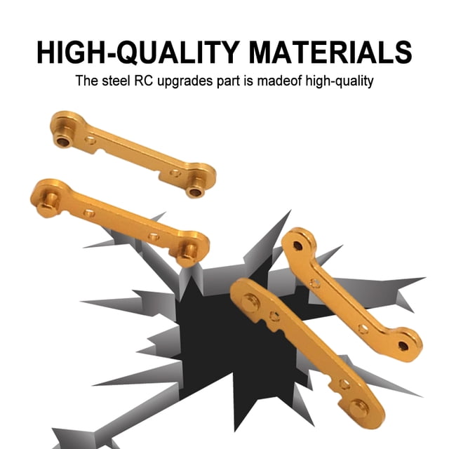 maskred Aluminum Alloy 1/14 Front Rear Upper Suspension Arm 4pcs Perfect Style Rc Front Rear Upper Suspension Arm For Wltoys 144001 Golden