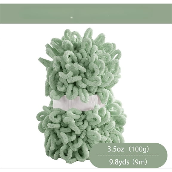 Minzimin 1 Pack (9.8 yds,3.5 oz Each Skein) Bulky Loop Yarn for Finger Knitting Soft,Off The Hook Loop Yarn,No-Needle Craft Chenille Yarn for Crocheting,Grey Tie Dye Hand-Knitting Yarn.