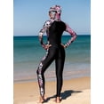 thumbnail image 5 of Women‘s Swimsuit Anti UV One Piece Swimwear UPF 50+ Diving Wetsuit Rash Guard Short Sleeve Zipper Snorkeling Swim Surf Suit, 5 of 7