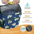 thumbnail image 2 of Retro Daisy Graphic Cooler Backpack - High-Capacity 20L Insulated Picnic Backpack with Multiple Pockets for Organization, 2 of 5