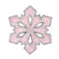 thumbnail image 1 of ID 8121 Fuzzy Snowflake Patch Winter Christmas Ice Embroidered Iron On Applique, 1 of 1