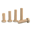 thumbnail image 4 of 2pcs Beige Nylon Crossround Head Screw M3x16mm, 4 of 4
