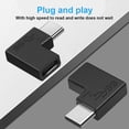 thumbnail image 2 of Adaptador USB C de 90 grados (paquete de 3), USB 3.0 macho a hembra, 10 Gbps, 3 A, 5 V, adaptador USB OTG, compatible con teléfonos y tabletas USB-C, 2 of 5