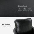 thumbnail image 2 of Art of Living Designs Terrance Transitional Swivel Faux Leather Barrel Chair with Metal Base Set of 2 Black, 2 of 5