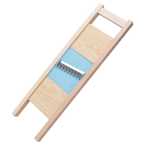 Potato Cutting Tool | Wooden Handle Mesh Cutter | Vegetable Slicer | Potato Chip Maker | Stainless Steel Mesh Design | Multi-Function Ergonomic Kitchen Gadget