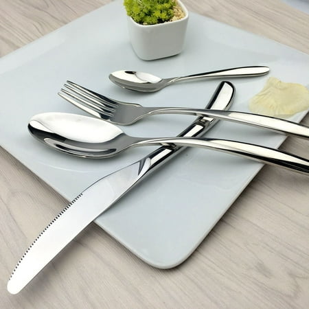 - 4-Piece Cutlery , Home Use Stainless Steel Western Tableware,Dinnerware Set knife fork spoon teaspoon