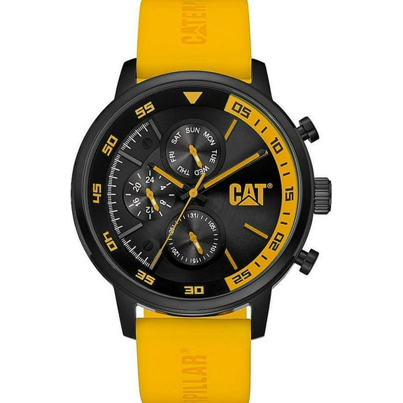 Men's CAT Caterpillar Sail Multifunction Yellow Band Watch AK16927127